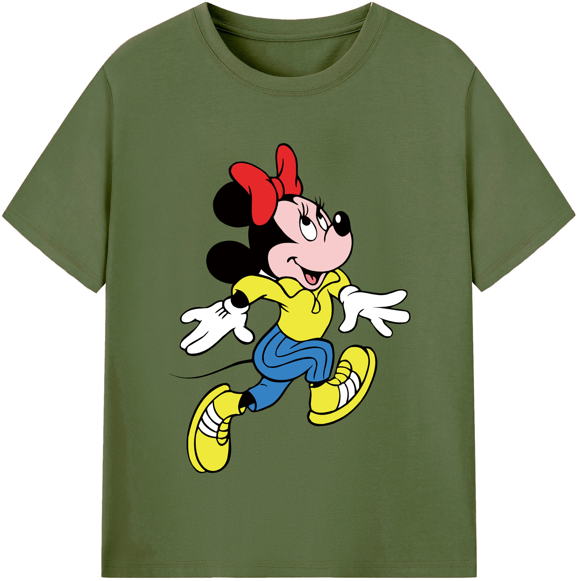 （画像用） ミッキーマウス Mickey Mouse 綿100％半袖Tシャツ（フロントプリント）